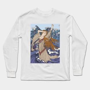 Pre-Raphaelite Girl 3 (Blue) Long Sleeve T-Shirt